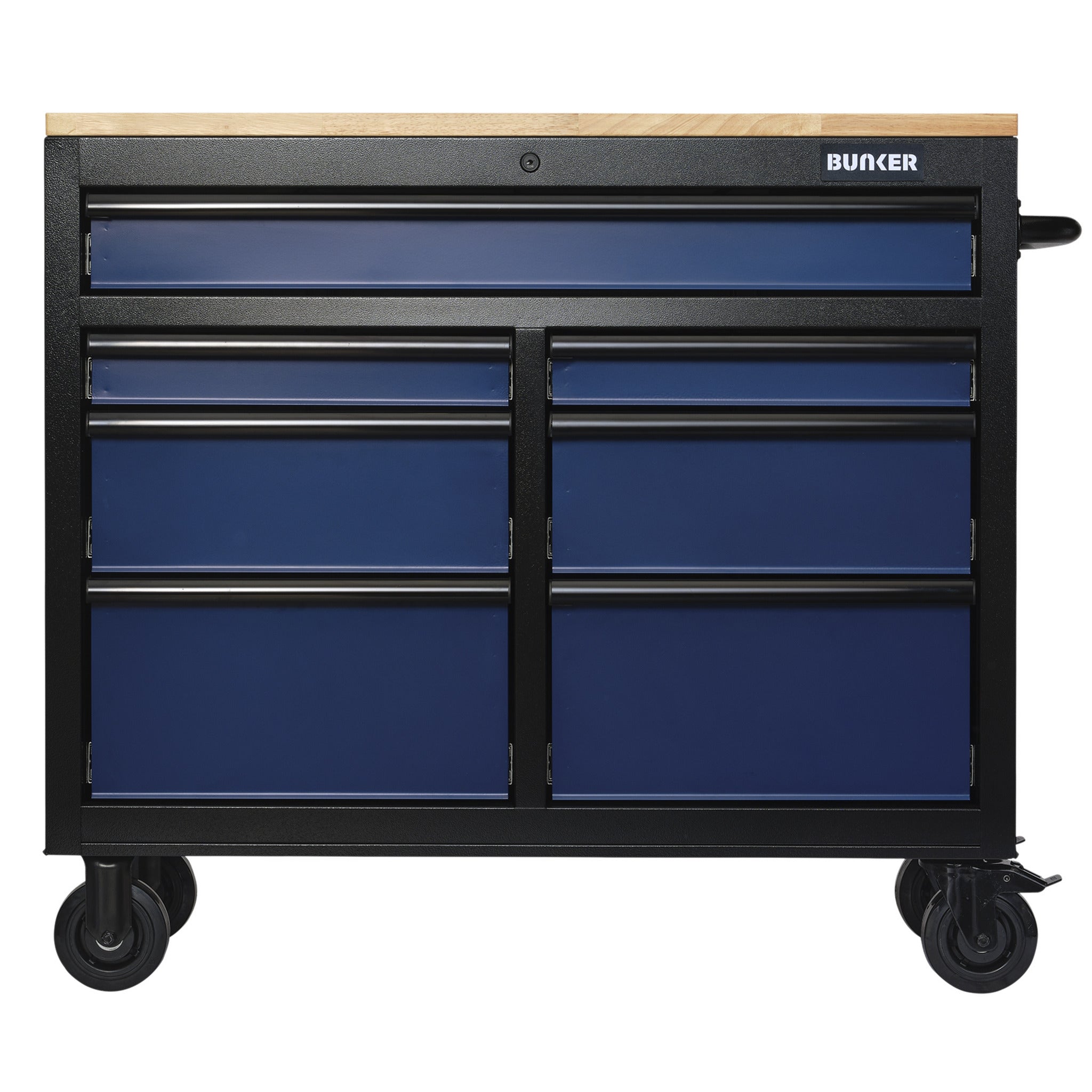 BUNKER gereedschapswagen/werkbank met 7 laden, 86 cm, blauw