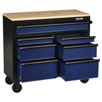 BUNKER gereedschapswagen/werkbank met 7 laden, 86 cm, blauw