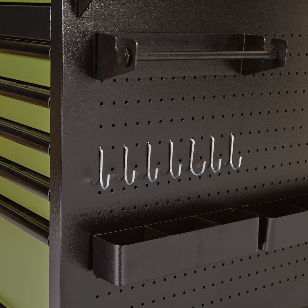 BUNKER multifunctionele gereedschapswagen/werkbank met 14 laden, 122 cm, grijs