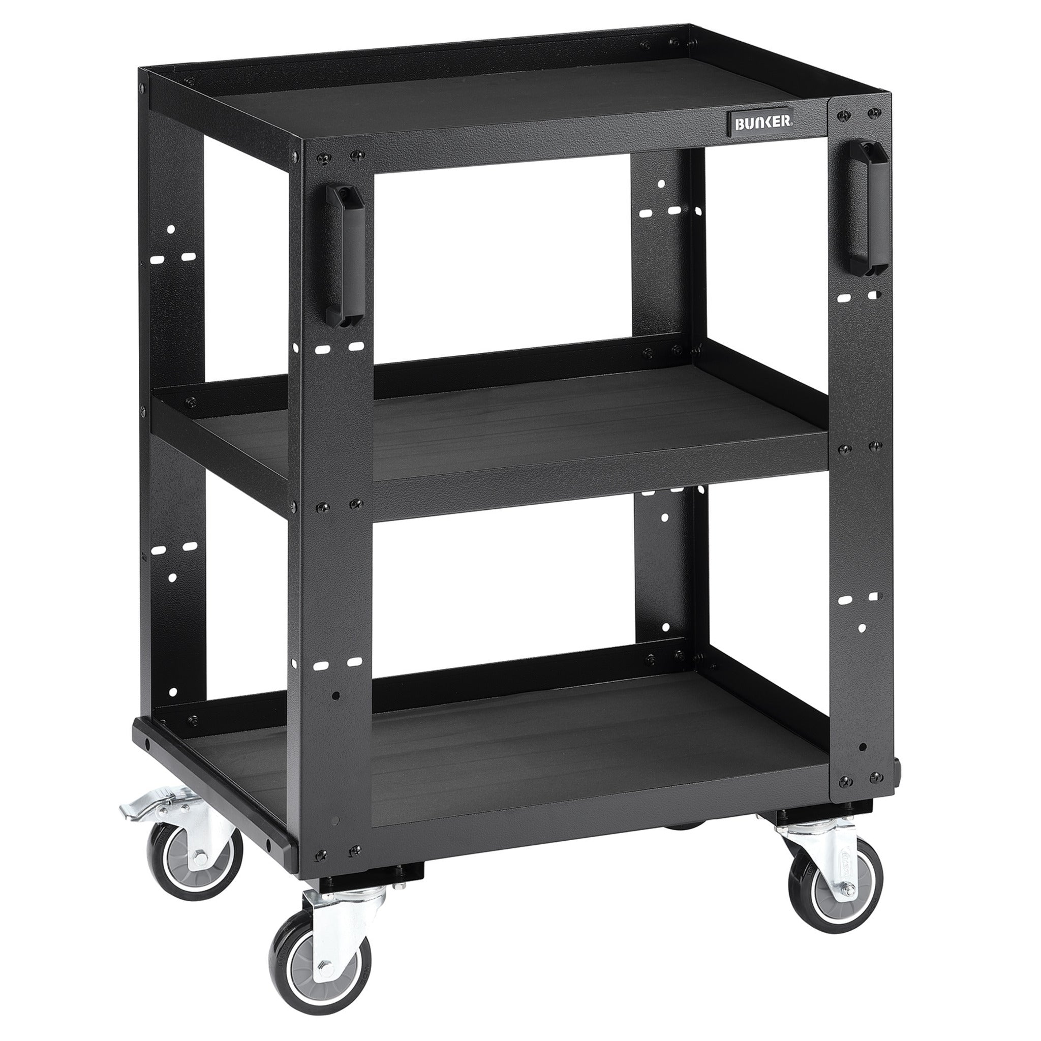 BUNKER modulaire werkplaatstrolley met 3 schappen, 646 mm