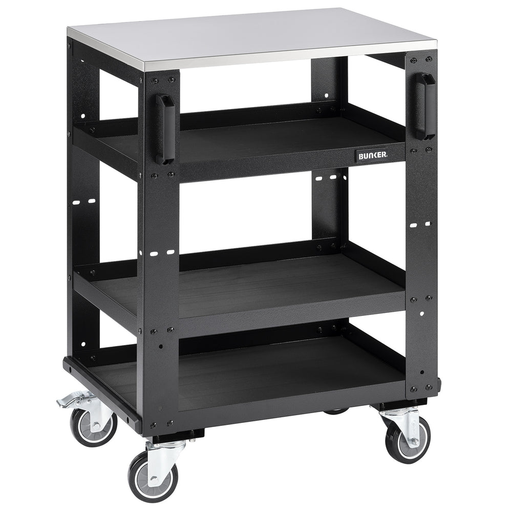 BUNKER modulaire werkplaatstrolley met 3 schappen, 646 mm