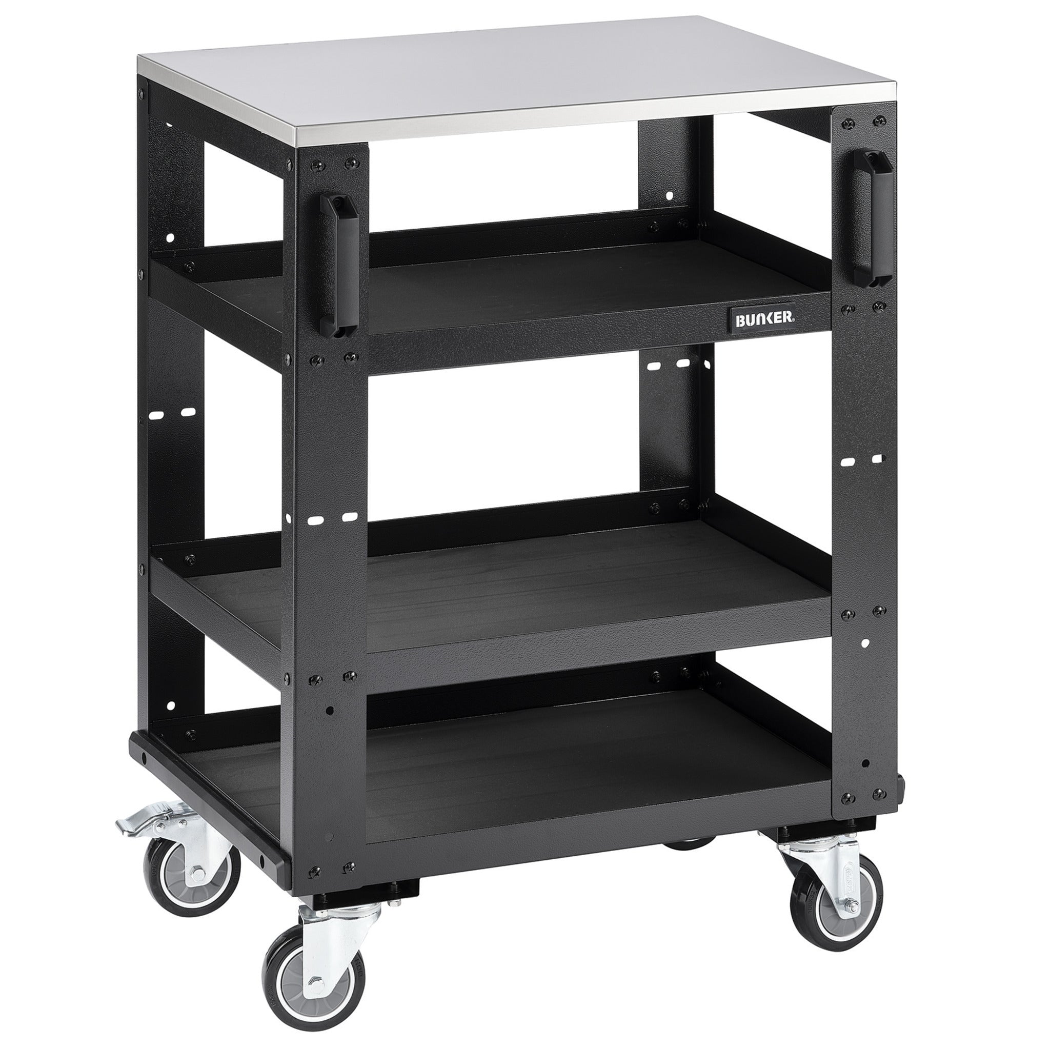 BUNKER modulaire werkplaatstrolley met 3 schappen, 646 mm