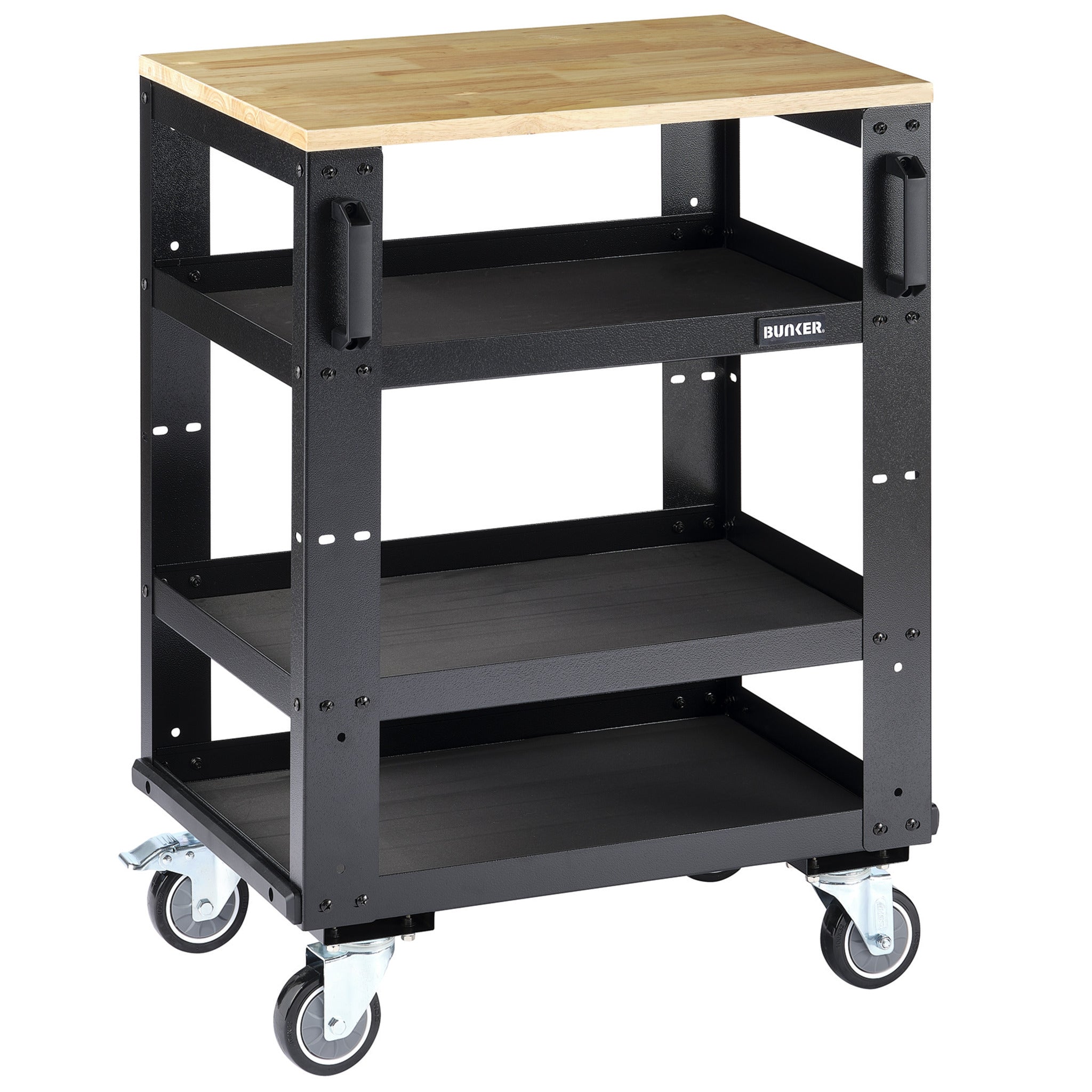 BUNKER modulaire werkplaatstrolley met 3 schappen, 646 mm