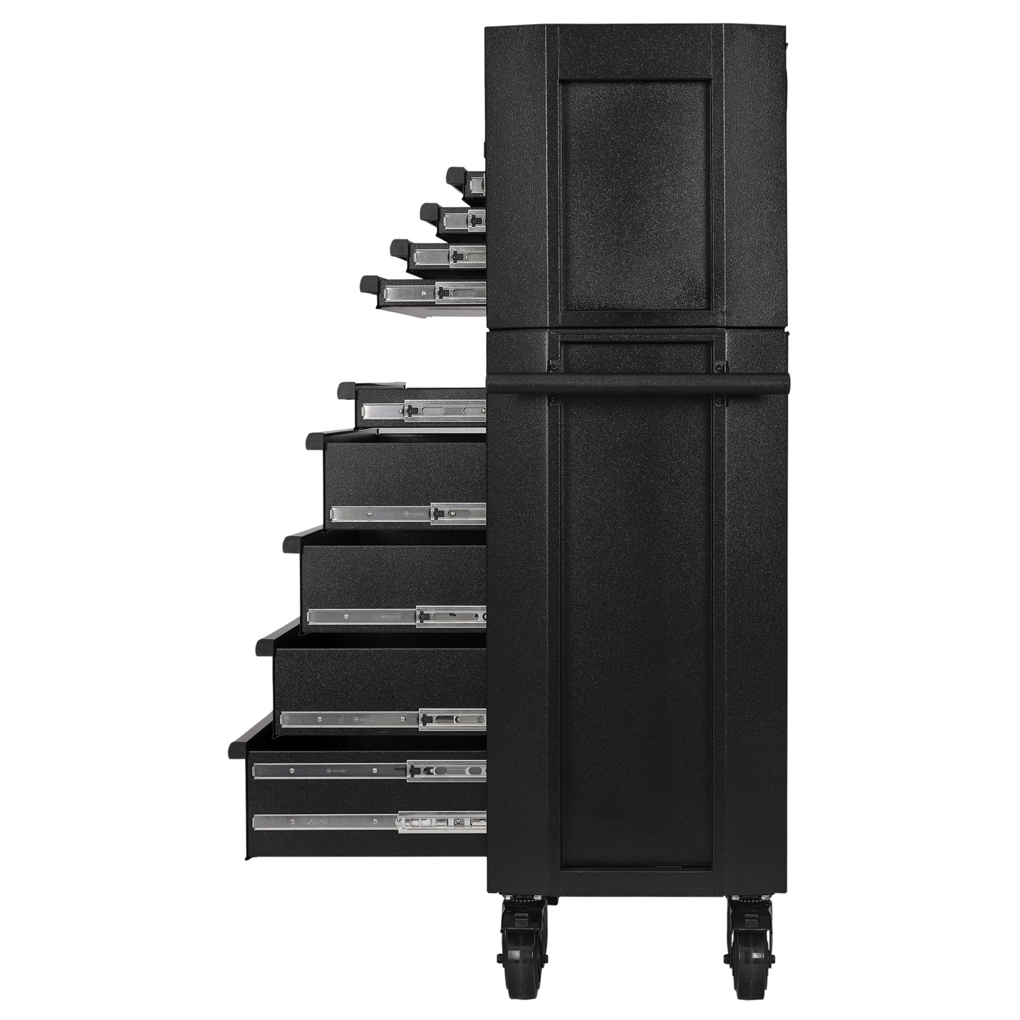 BUNKER 9 Drawer Combined Roller Cabinet and Tool Chest, 36", Black