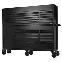 BUNKER 25 Drawer Combined Roller Cabinet and Tool Chest, 72", Black