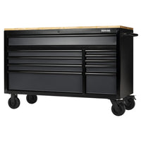 BUNKER gereedschapswagen/werkbank met 10 laden, 142 cm, lichtgrijs