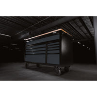 BUNKER gereedschapswagen/werkbank met 10 laden, 142 cm, lichtgrijs