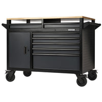 BUNKER multifunctionele gereedschapswagen/werkbank met 14 laden, 122 cm, grijs