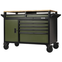 BUNKER multifunctionele gereedschapswagen/werkbank met 14 laden, 122 cm, grijs