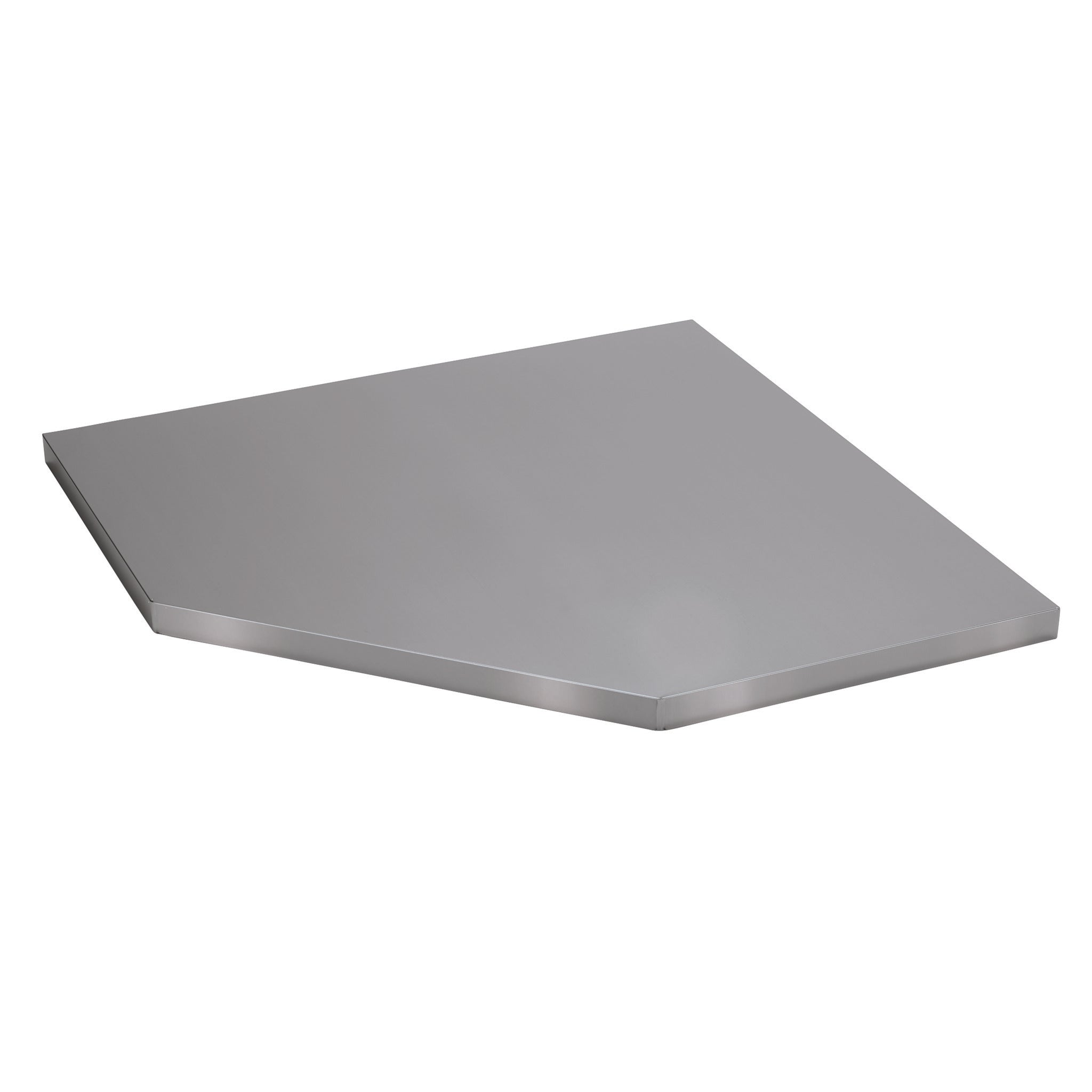 BUNKER Modular Stainless Steel Worktop for Corner Cabinet, 865mm
