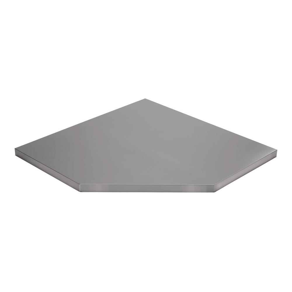 BUNKER Modular Stainless Steel Worktop for Corner Cabinet, 865mm