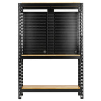 BUNKER modulair opbergrek met hardhouten schappen, 22-delig, 1500 mm