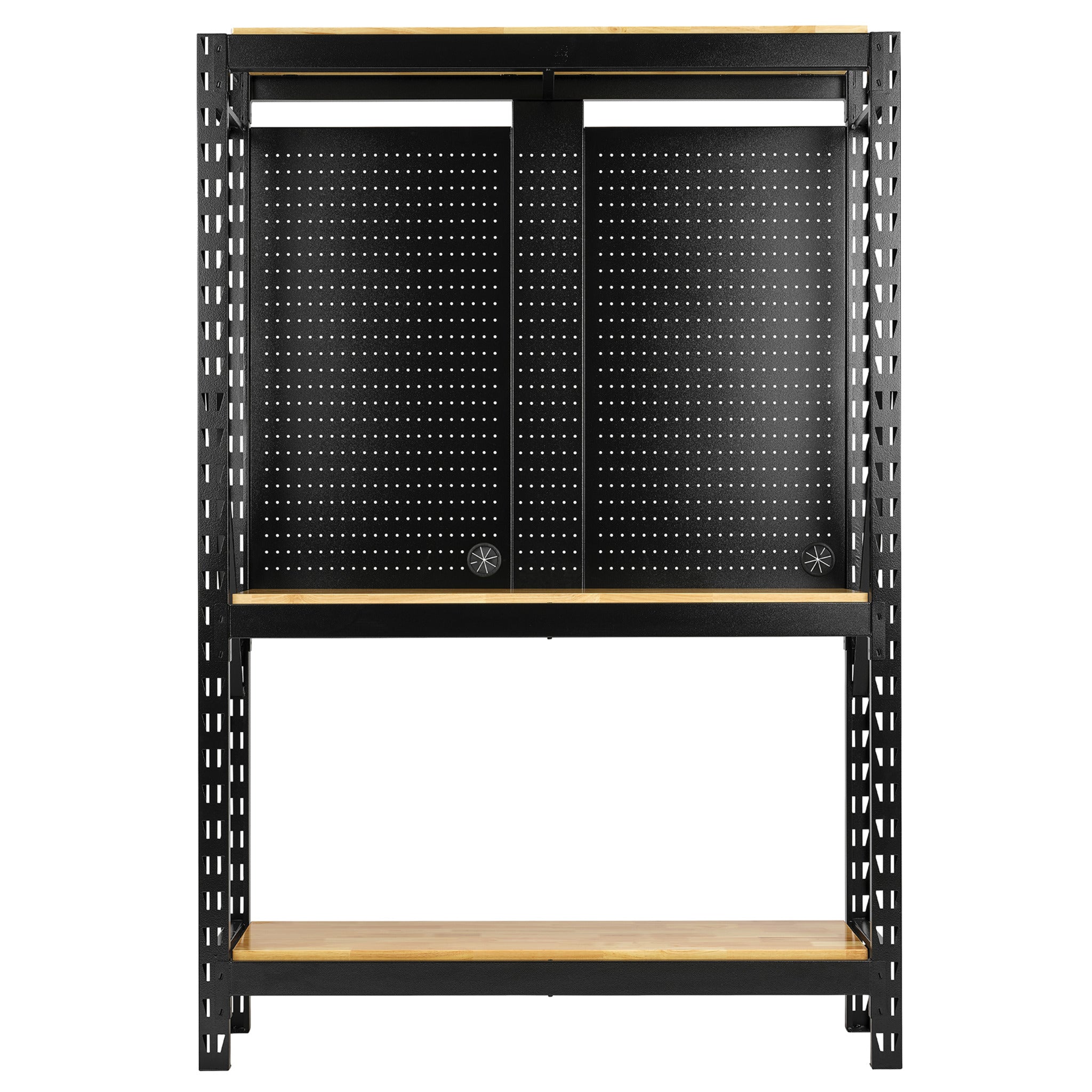 BUNKER modulair opbergrek met hardhouten schappen, 22-delig, 1500 mm