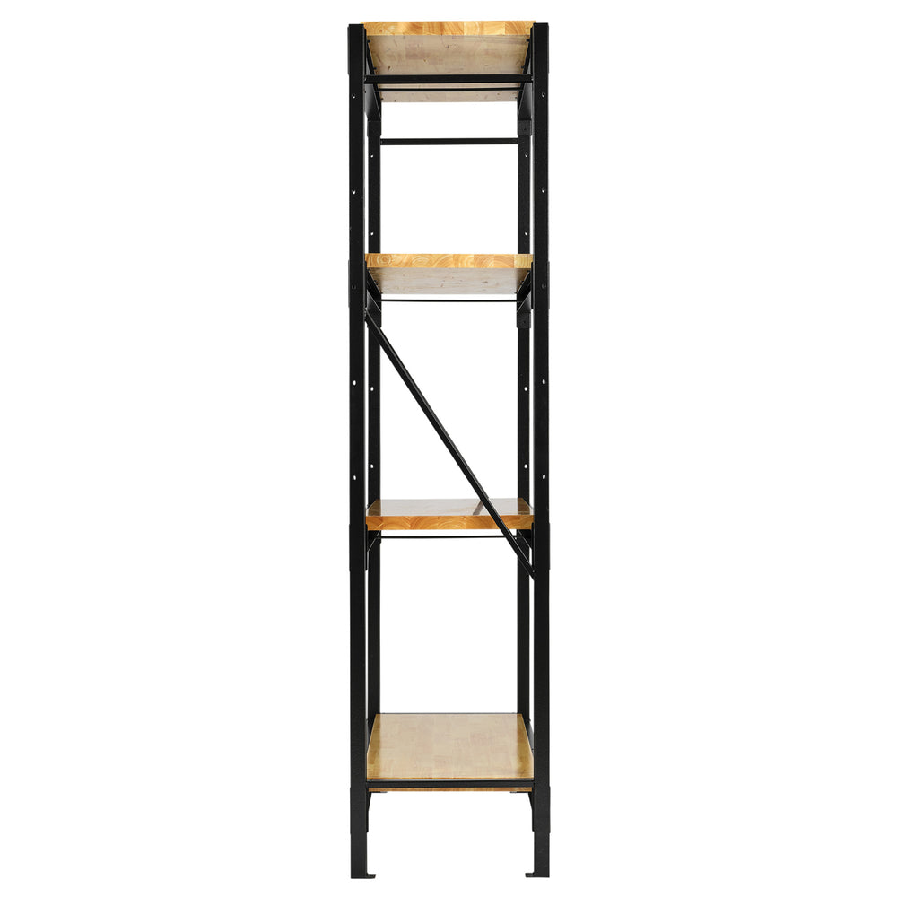 BUNKER modulair opbergrek met roestvrijstalen schappen, 4 niveaus, 18-delig, 1500 mm