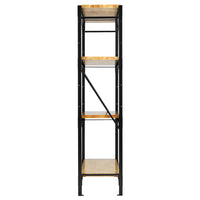 BUNKER modulair opbergrek met roestvrijstalen schappen, 4 niveaus, 18-delig, 1500 mm