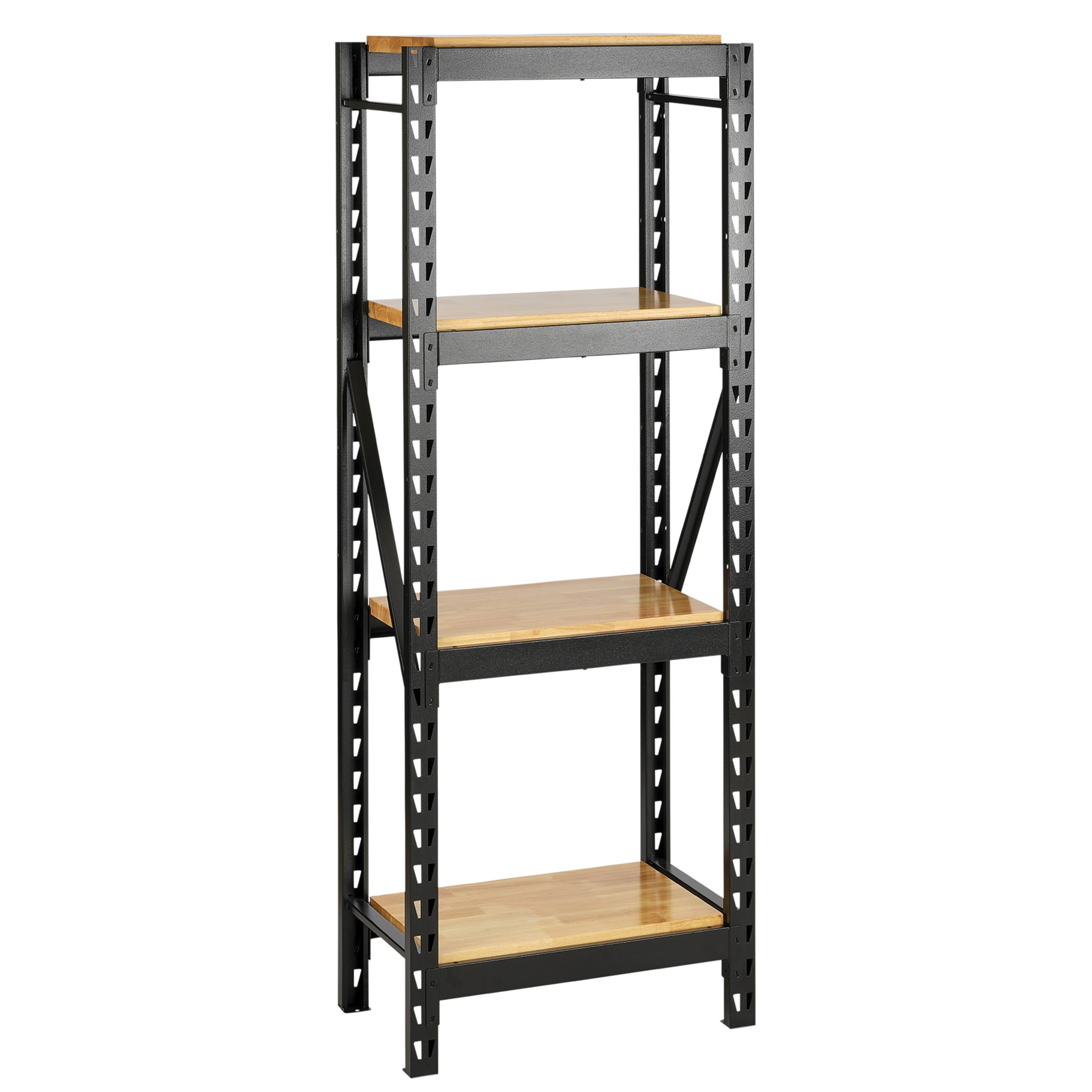 BUNKER modulair opbergrek met hardhouten planken, 21-delig, 750 mm