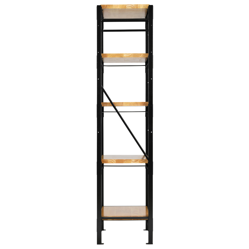 BUNKER modulair opbergrek met roestvrijstalen schappen en 5 niveaus, 750 mm