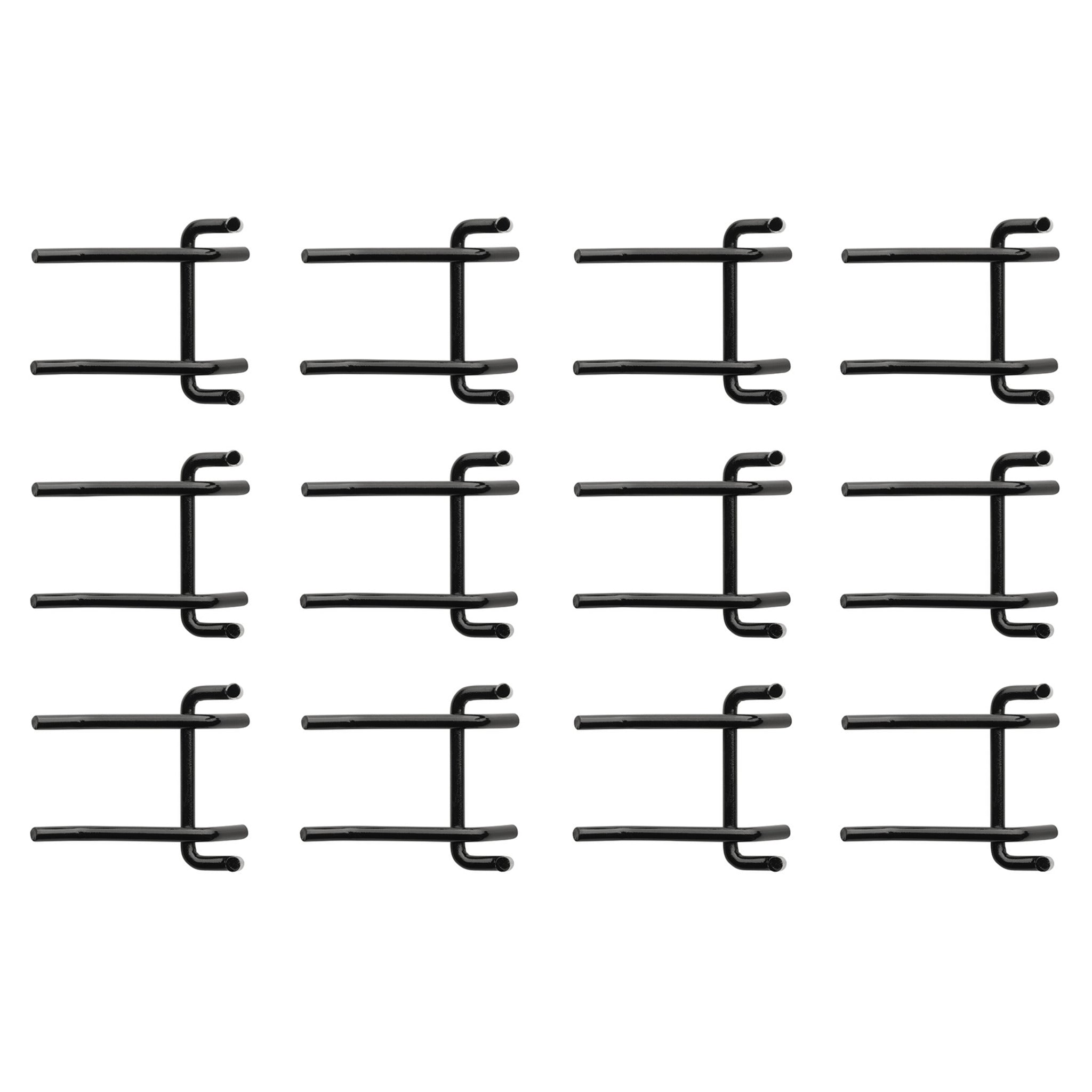 Crochet de rangement double BUNKER (lot de 12)