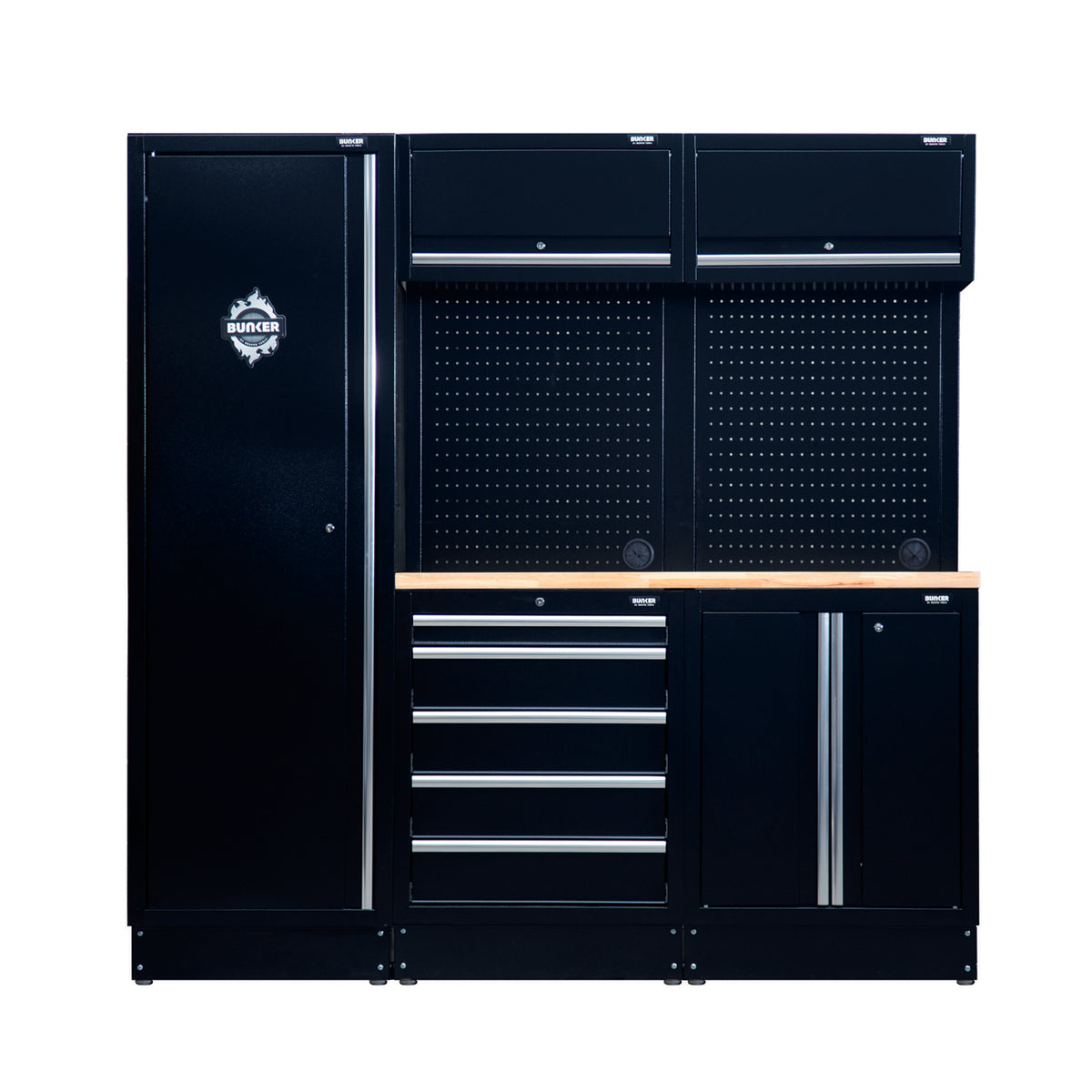 BUNKER modulaire opbergcombinatie met werkblad, 11-delig, 1960 mm
