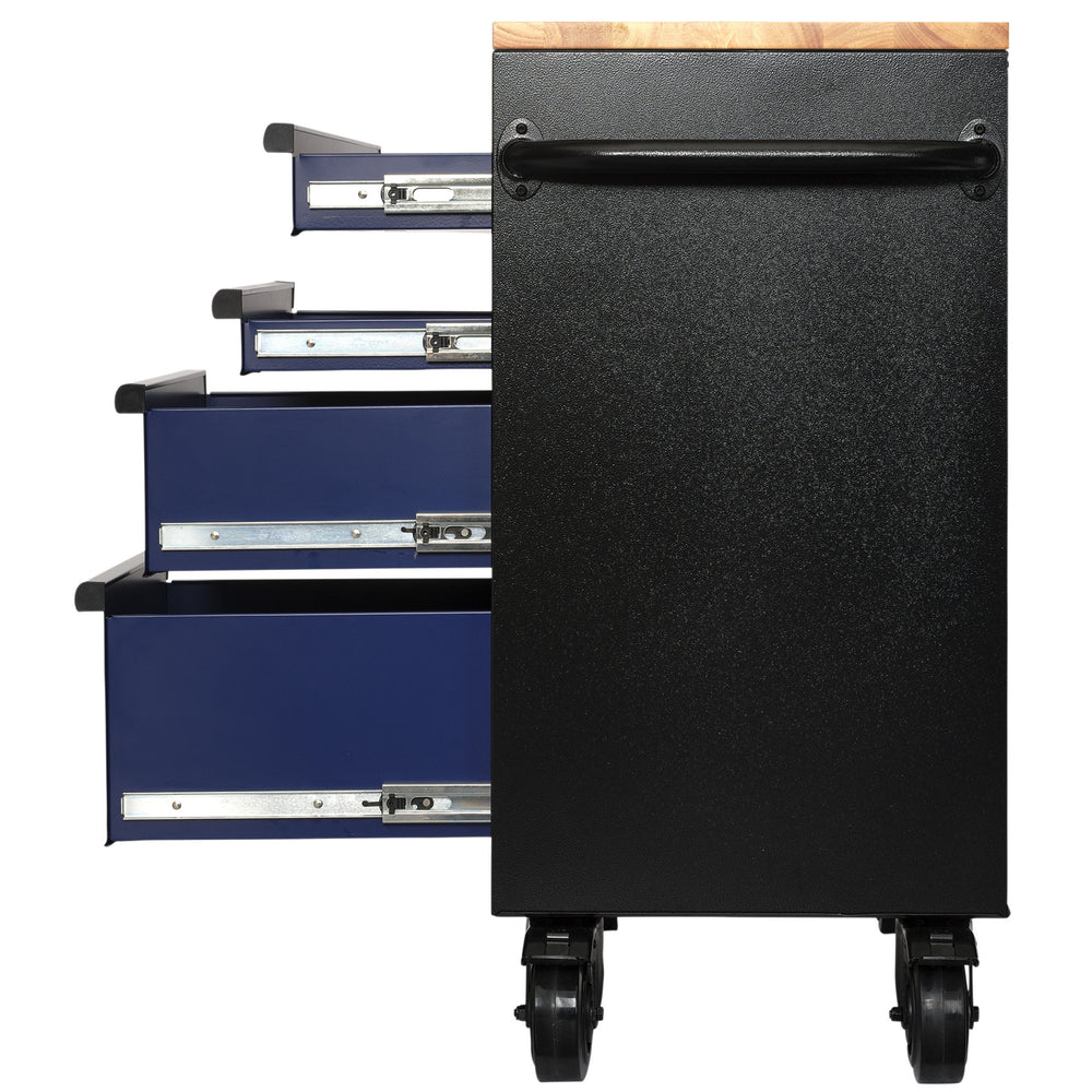 BUNKER gereedschapswagen/werkbank met 7 laden, 86 cm, blauw