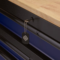 BUNKER gereedschapswagen/werkbank met 7 laden, 86 cm, blauw