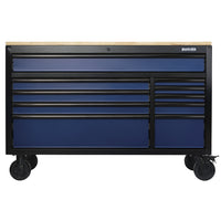 BUNKER gereedschapswagen/werkbank met 10 laden, 142 cm, lichtgrijs