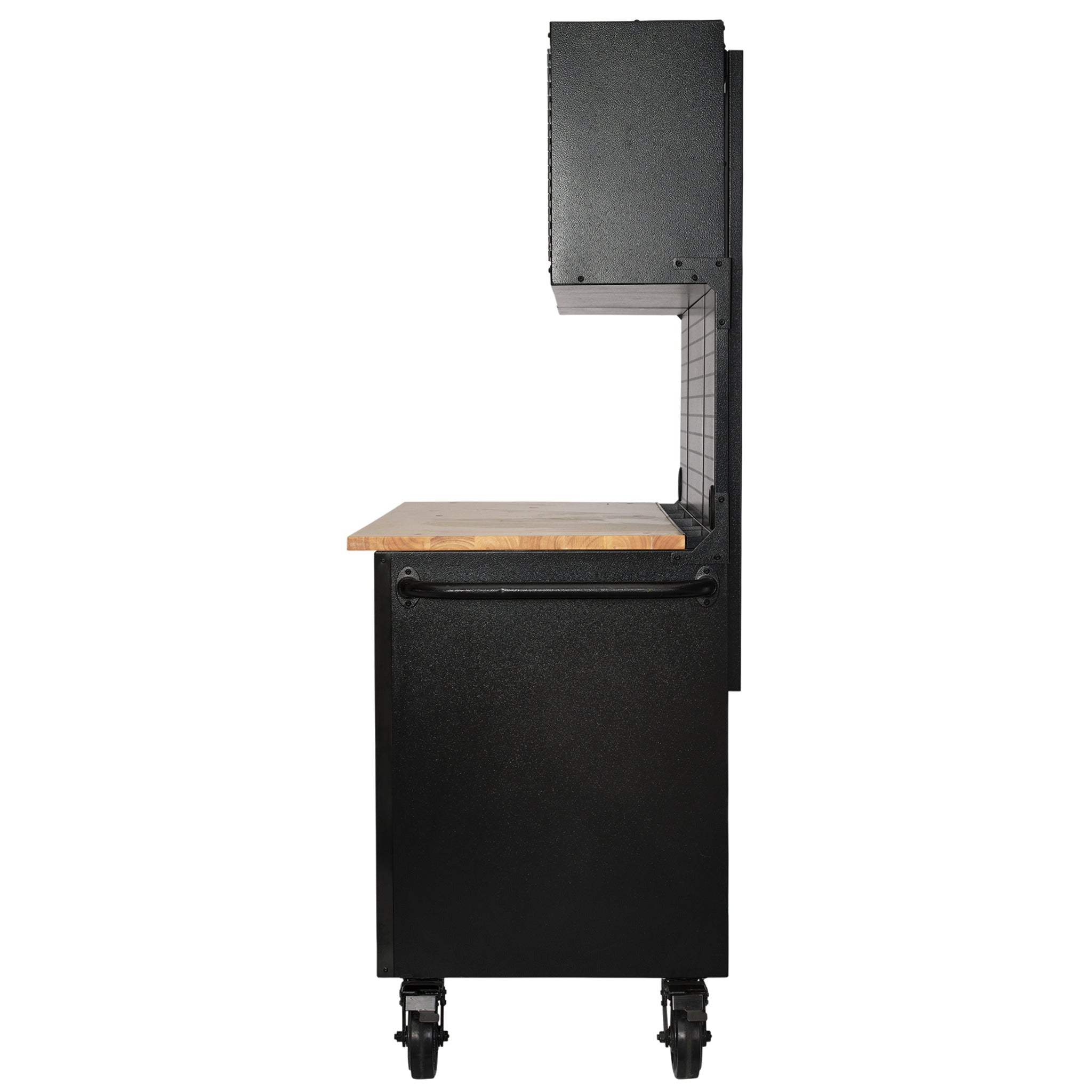 BUNKER werkstation met werkblad en 10 laden, 142 cm, grijs