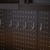BUNKER werkstation met werkblad en 10 laden, 142 cm, grijs