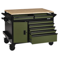 BUNKER multifunctionele gereedschapswagen/werkbank met 14 laden, 122 cm, grijs