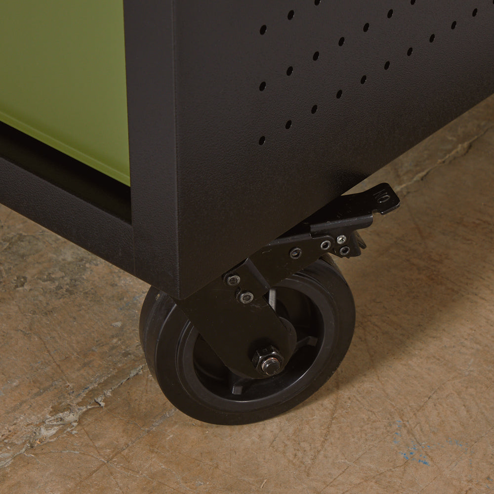BUNKER multifunctionele gereedschapswagen/werkbank met 14 laden, 122 cm, grijs