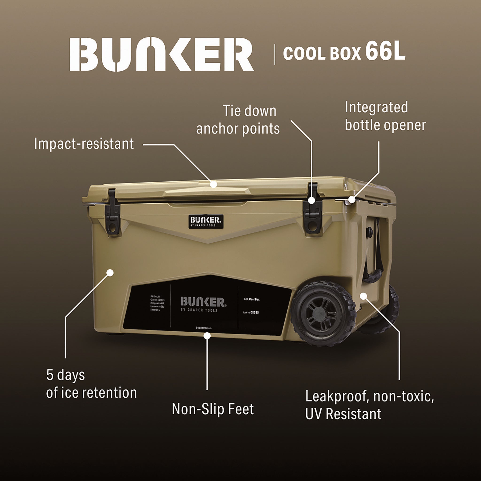 BUNKER Cool Box, 66L