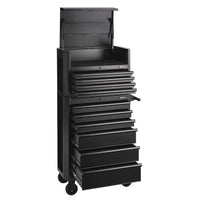 BUNKER 10 Drawer Combined Roller Cabinet and Tool Chest, 26", Black