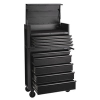 BUNKER 9 Drawer Combined Roller Cabinet and Tool Chest, 36", Black