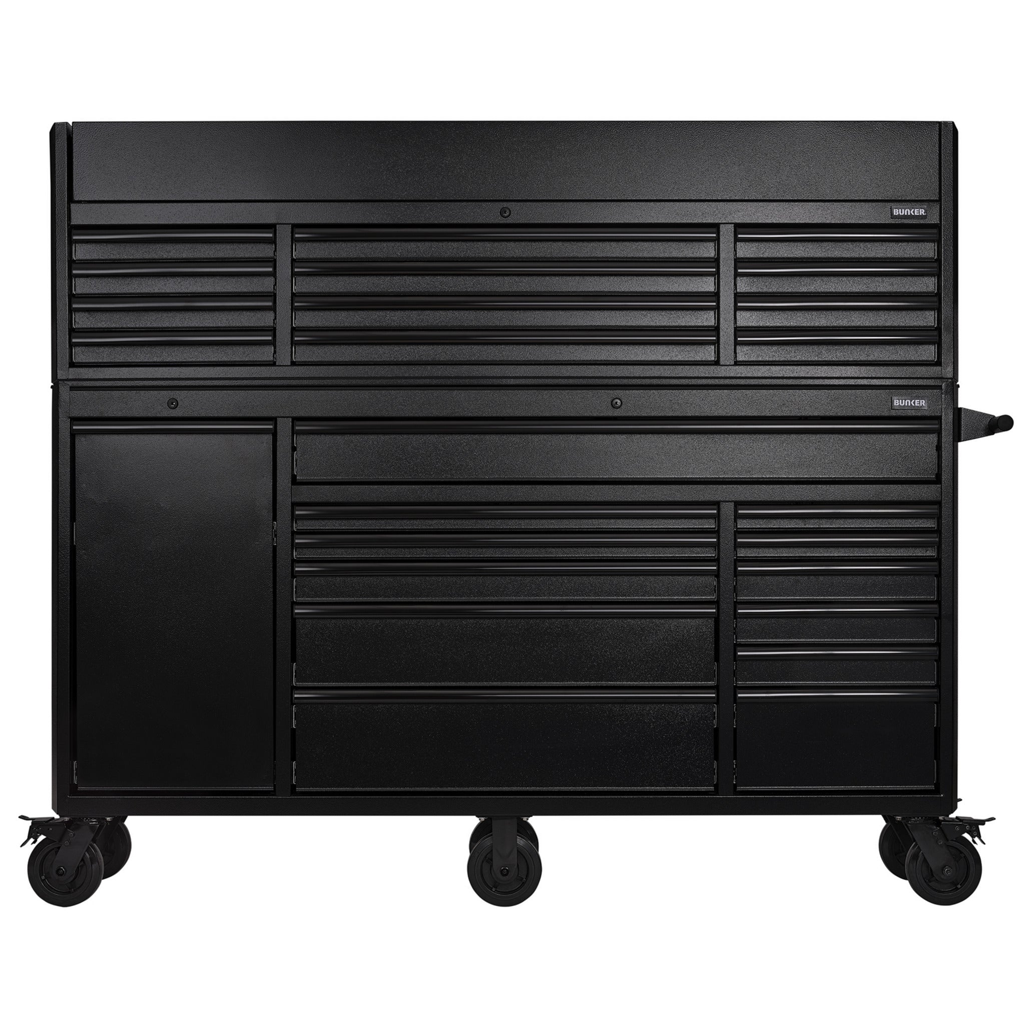 BUNKER 25 Drawer Combined Roller Cabinet and Tool Chest, 72", Black