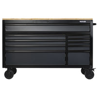 BUNKER gereedschapswagen/werkbank met 10 laden, 142 cm, lichtgrijs