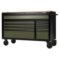 BUNKER gereedschapswagen/werkbank met 10 laden, 142 cm, lichtgrijs