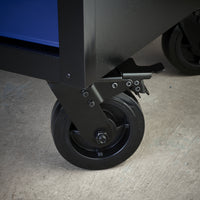 BUNKER gereedschapswagen/werkbank met 15 laden, 155 cm, grijs