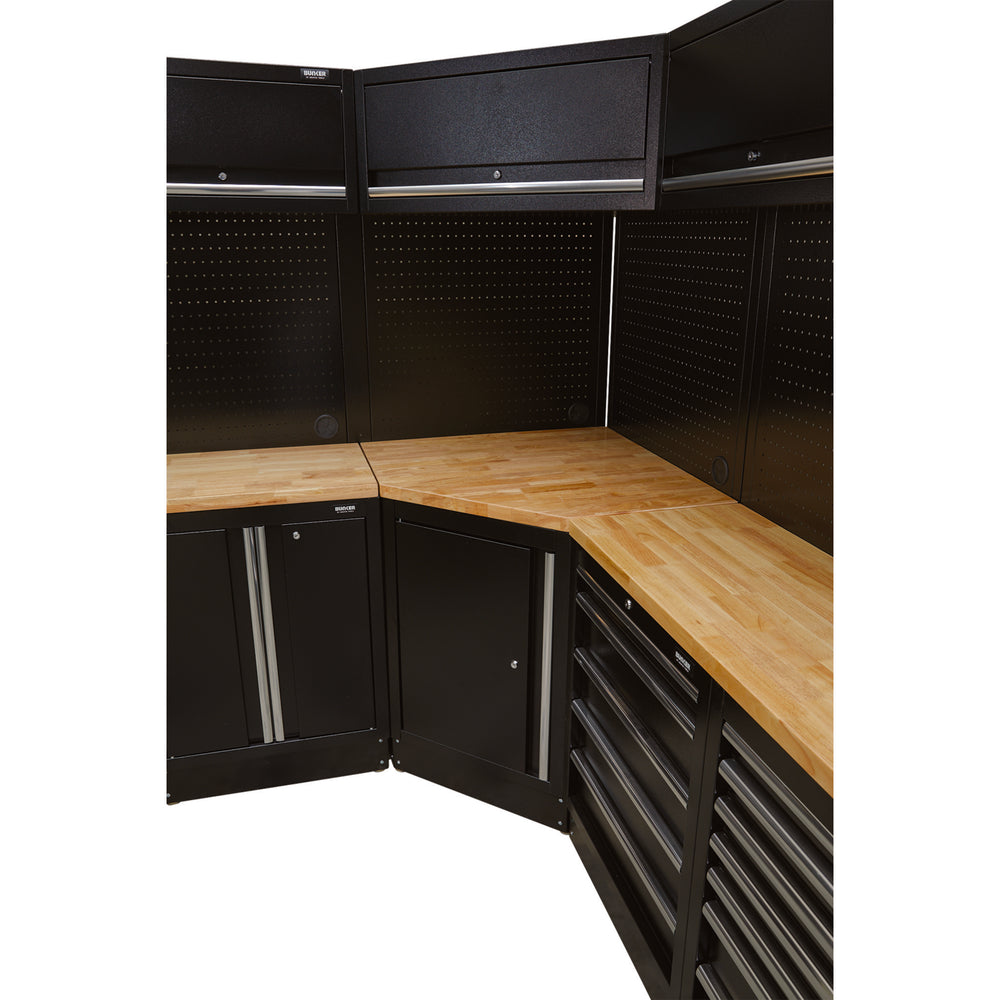 BUNKER Modular Hardwood Worktop for Corner Cabinet, 865mm