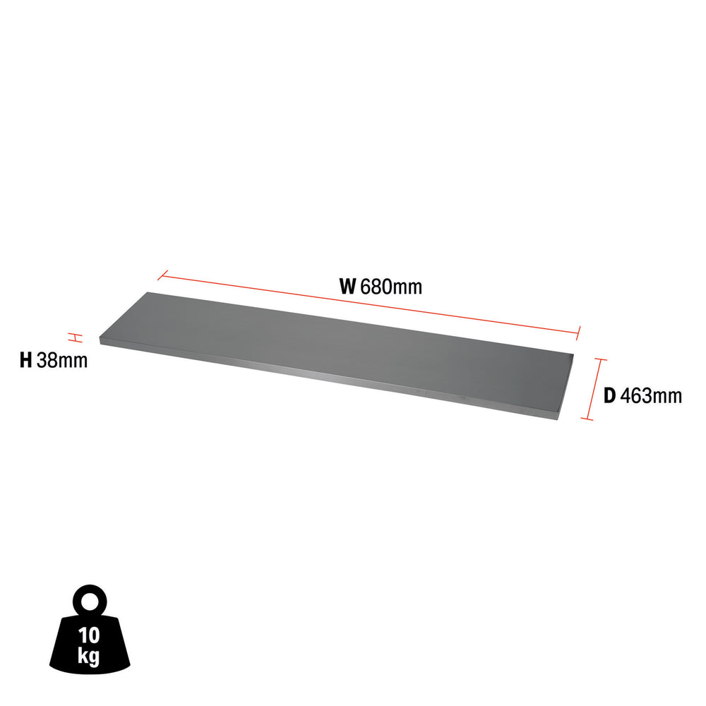BUNKER Modular Stainless Steel Worktop, 680mm