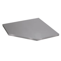 BUNKER Modular Stainless Steel Worktop for Corner Cabinet, 865mm