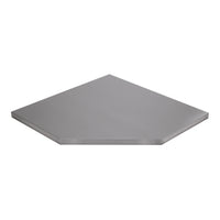 BUNKER Modular Stainless Steel Worktop for Corner Cabinet, 865mm