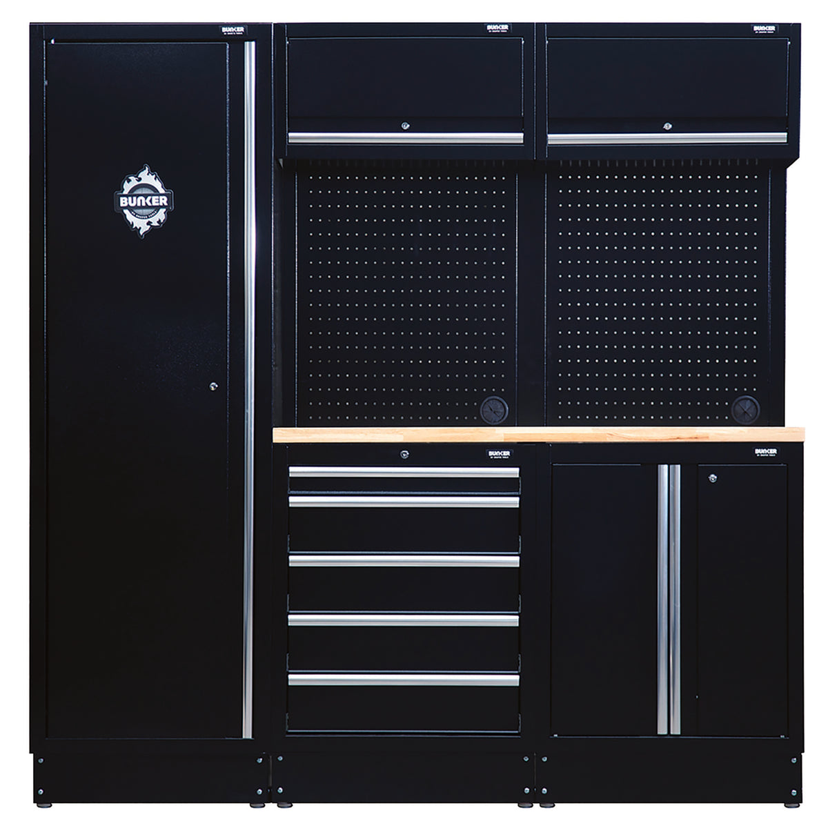 BUNKER modulaire opbergcombinatie met werkblad, 11-delig, 1960 mm