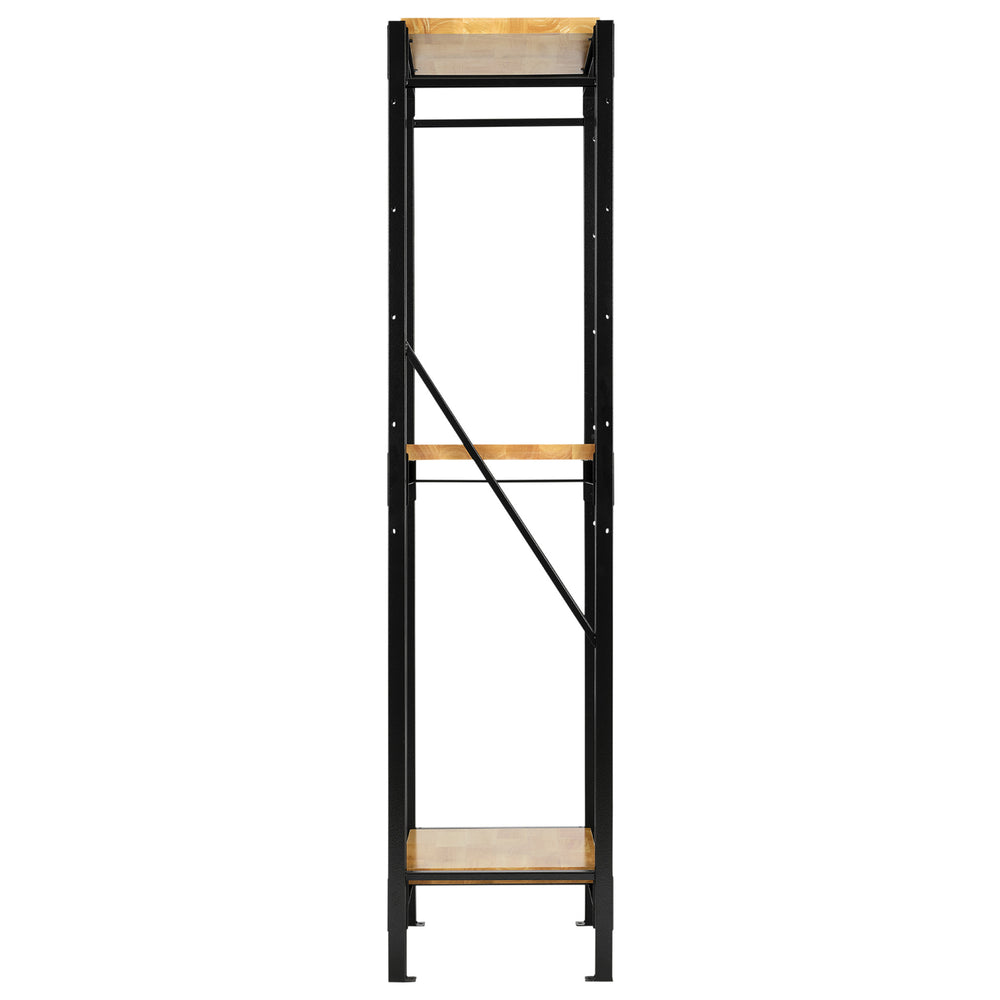 BUNKER modulair stellingsysteem met 3 niveaus en roestvrijstalen schappen, 14-delig, 750 mm