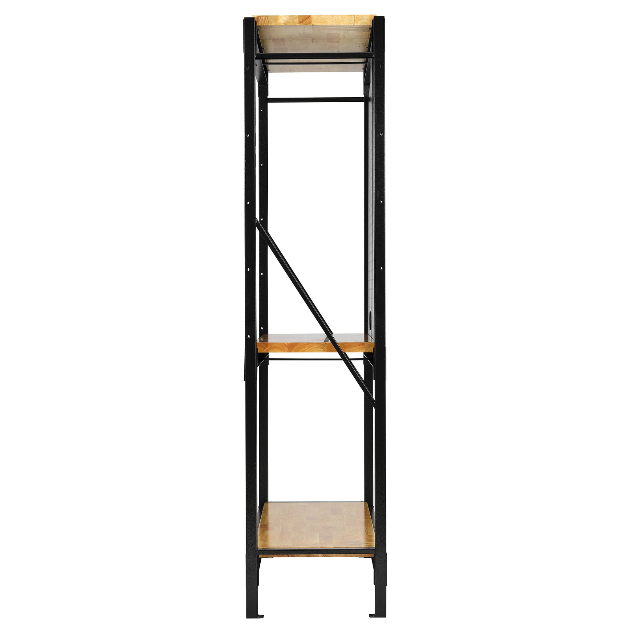 BUNKER modulair opbergrek met hardhouten schappen, 22-delig, 1500 mm