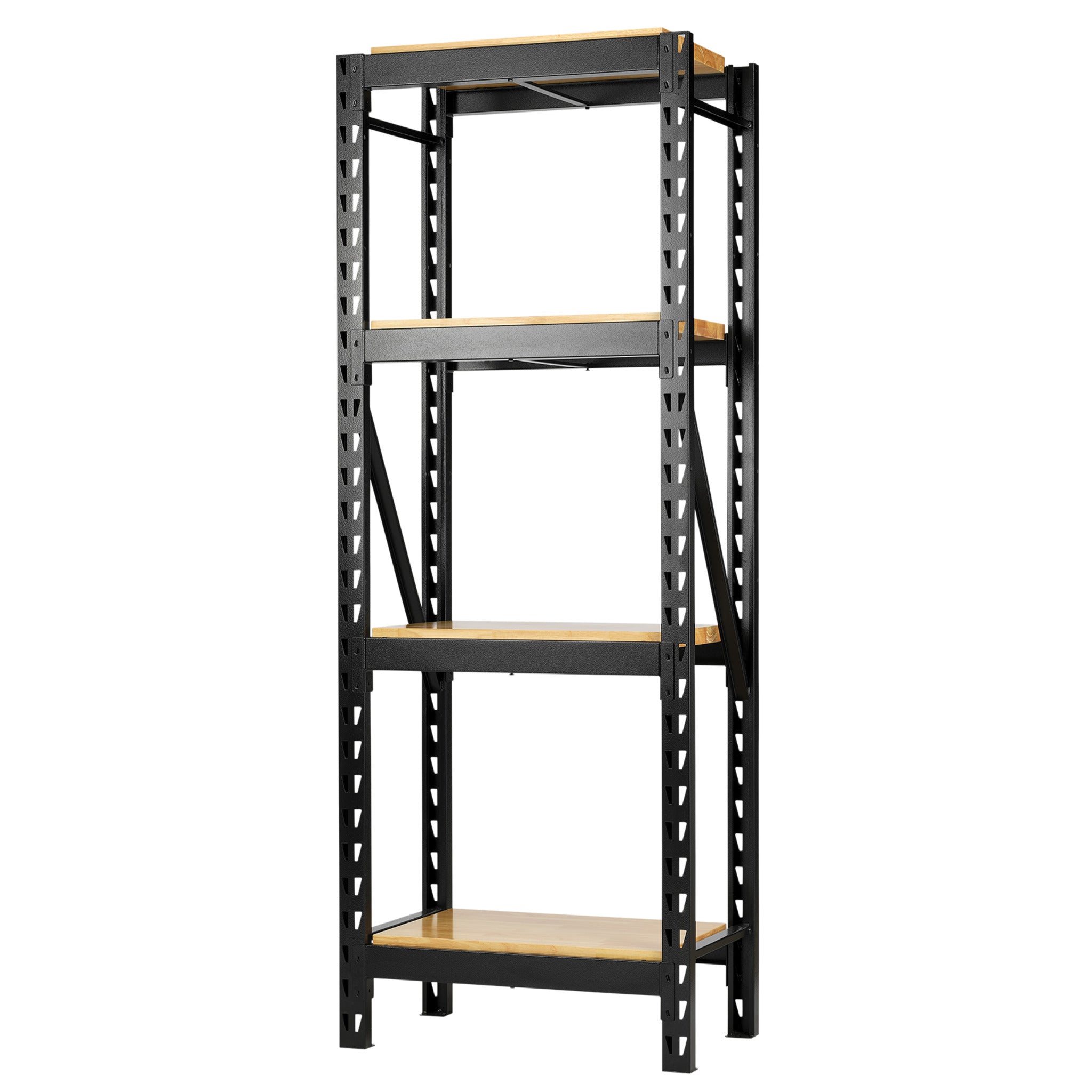 BUNKER modulair opbergrek met hardhouten planken, 21-delig, 750 mm
