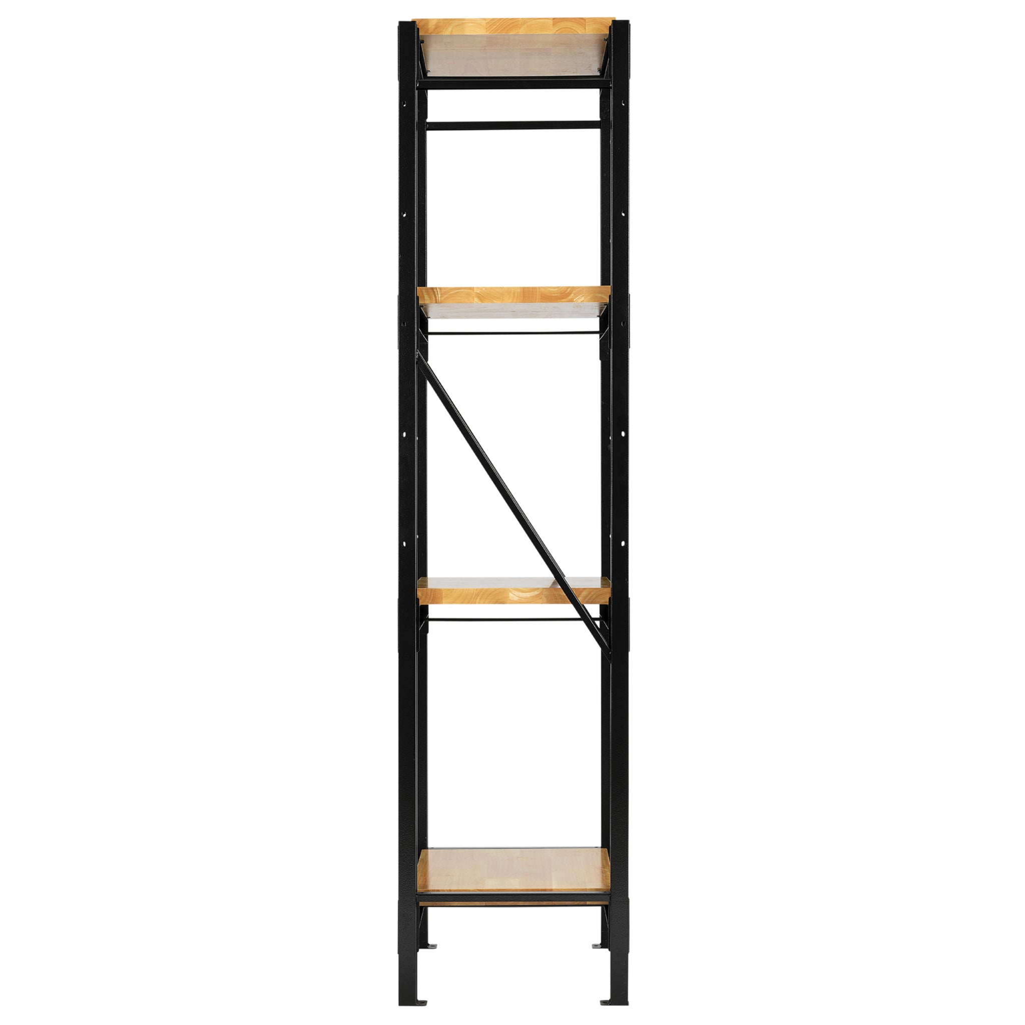 BUNKER modulair opbergrek met hardhouten planken, 21-delig, 750 mm