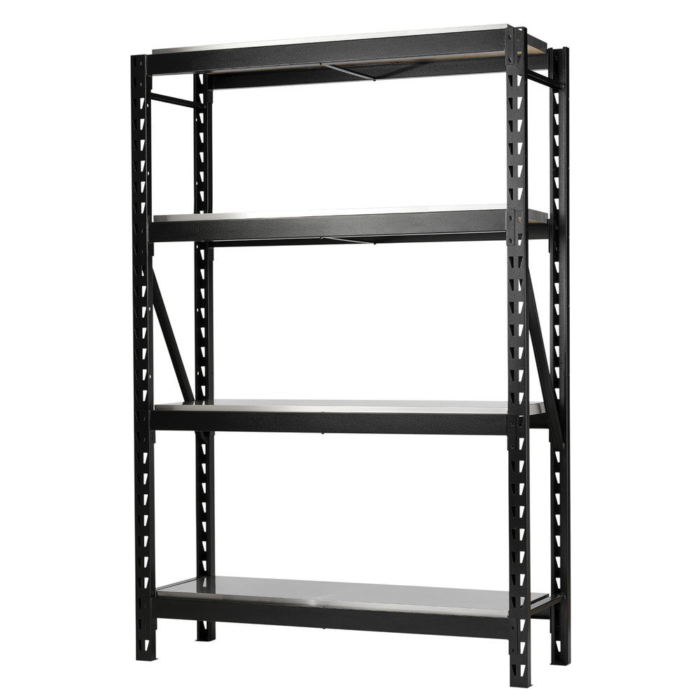 BUNKER 18 Piece Modular 4 Tier Racking with Stainless Steel Shelving, 1500mm