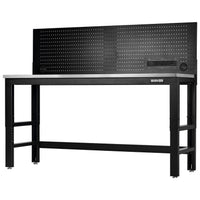 BUNKER® Workbench with Worktop and Power Pegboard, 1830mm