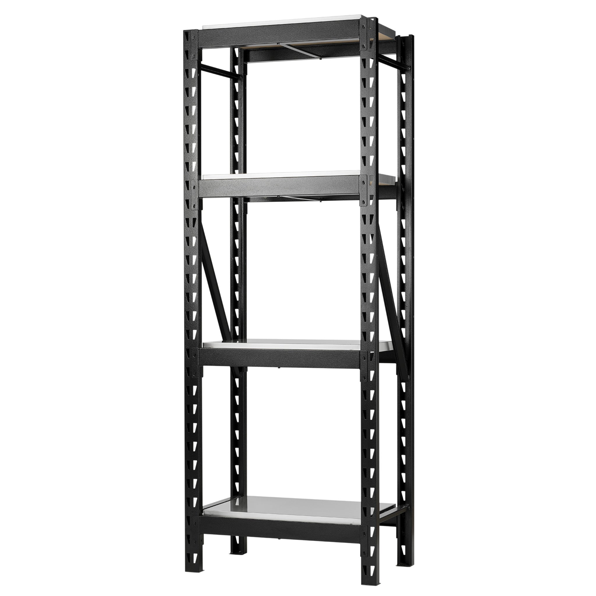 BUNKER modulair opbergrek met hardhouten planken, 21-delig, 750 mm